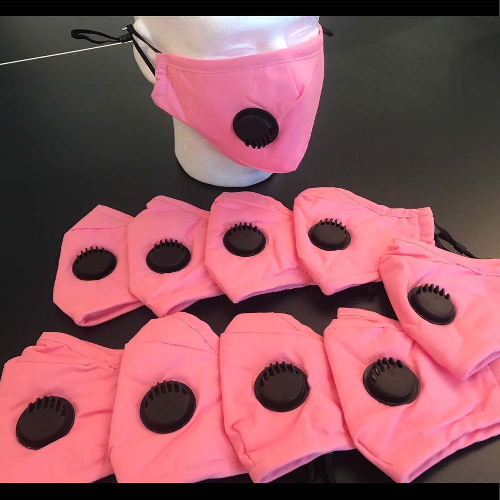 10 Face Mask 😷 Adjustable Bundle Pink New